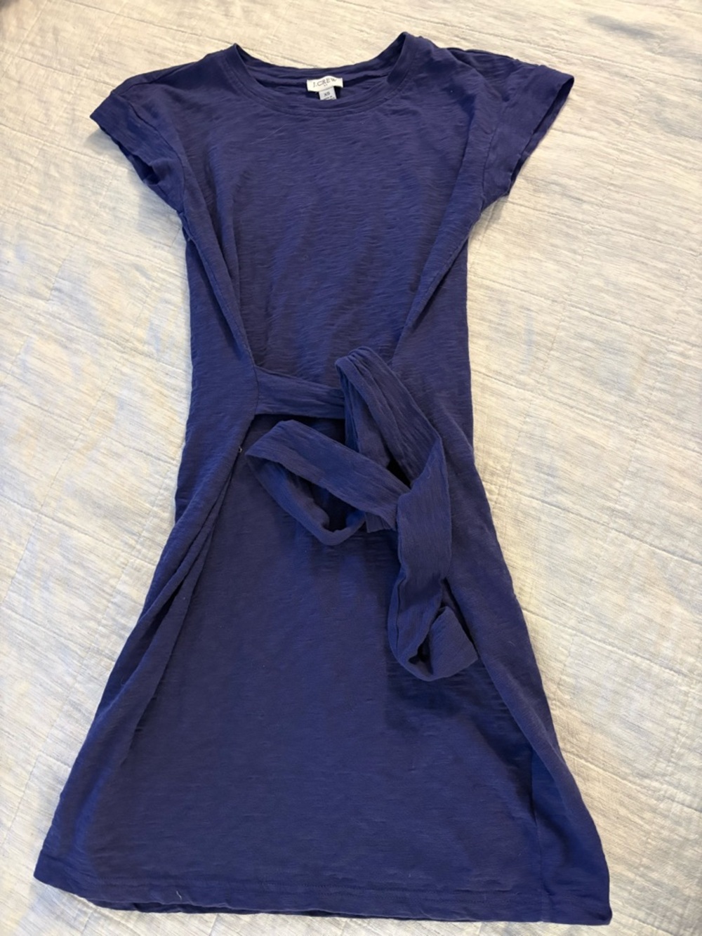 J Crew Factory - Dark Purple Tie-Waist T-Shirt Dress - XS